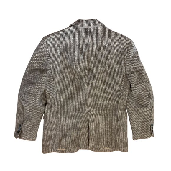 VTG HARRIS TWEED SPORT COAT SZ 40R BROWN 2 BUTTON PARTIALLY LINED MENS - Picture 4 of 7